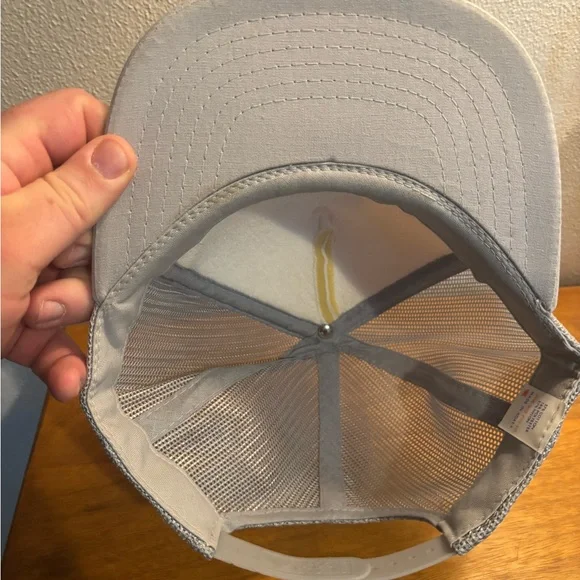 Nevada Embroidered Truckers Cap in White and Gray SnapBack - Picture 4 of 5